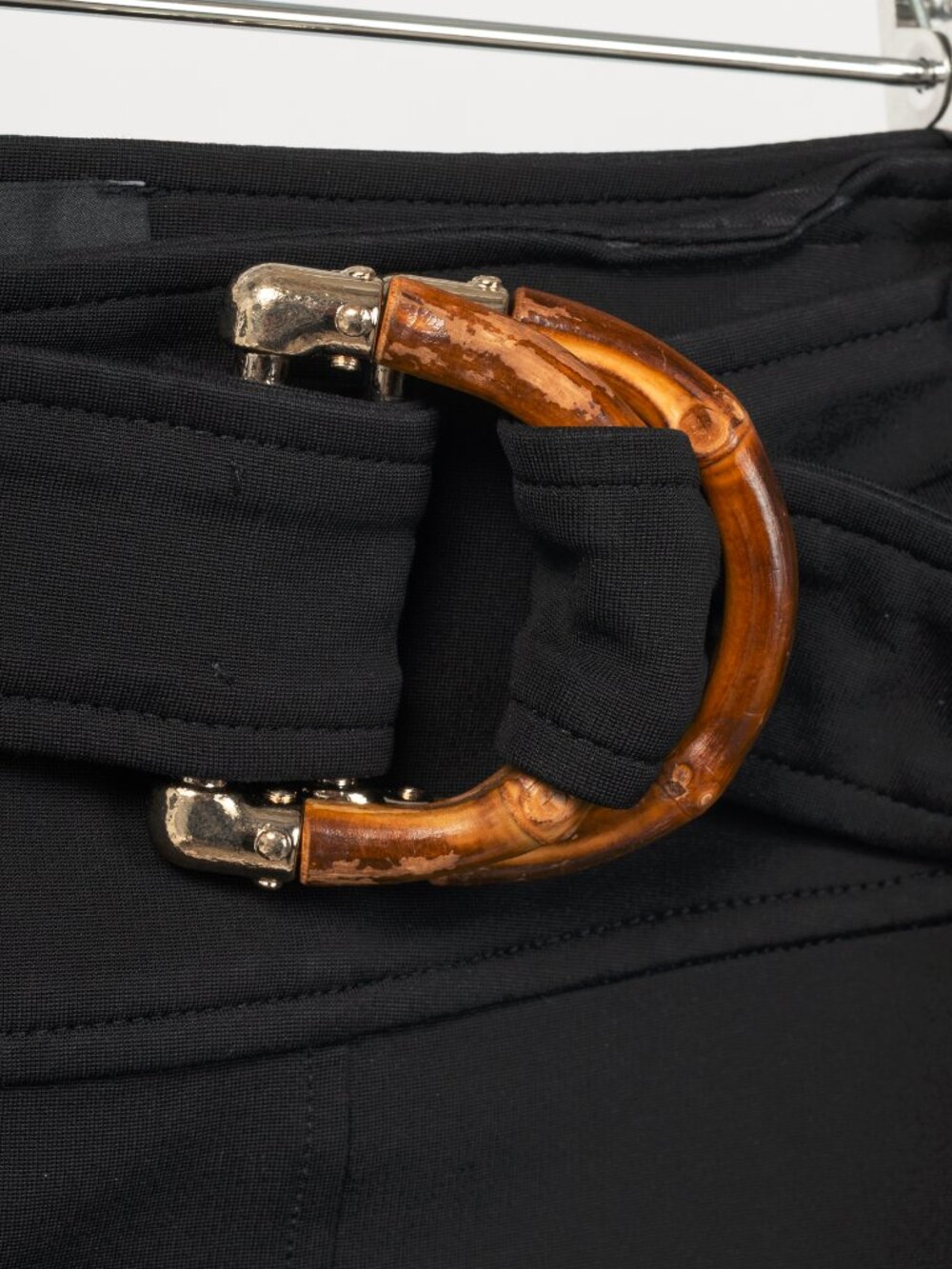 Gucci Black Jersey Bamboo-Belt Pencil Skirt - Picture 5 of 9